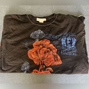 Urban Outfitters Black and Orange Graphic Tee